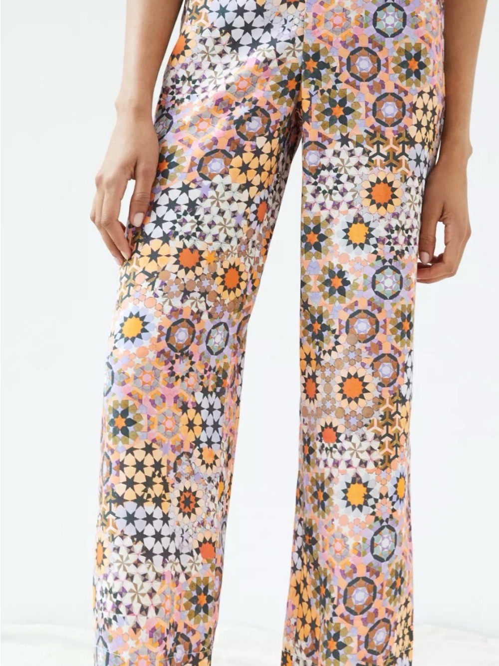 Anthropologie NWT Geometrics Straight Pants Kaleidoscope Mozaic Wide Leg 0P